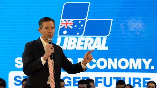 Simon Birmingham claims the budget could be more than $60bn worse off over a decade if Labor gives into state demands on schools and ­hospitals. Picture: Jason Edwards