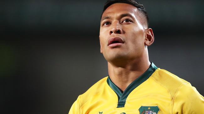 It has been a sad end to Israel Folau’s time as a Wallaby. Picture: Matt King/Getty Images