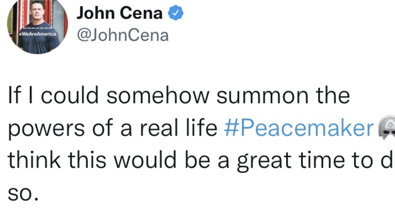 John Cena critiqué pour avoir apparemment utilisé la guerre en Ukraine pour promouvoir la nouvelle série Peacemaker