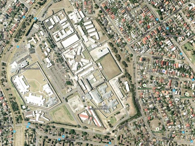 Aerial from Google earth of Long Bay jail.