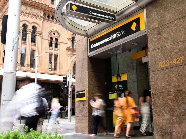 SYDNEY, AUSTRALIA - NewsWire Photos FEBRUARY, 12, 2021: General view of a Commonwealth Bank of Australia (CBA) branch in Sydney. Picture: NCA NewsWire/Bianca De Marchi