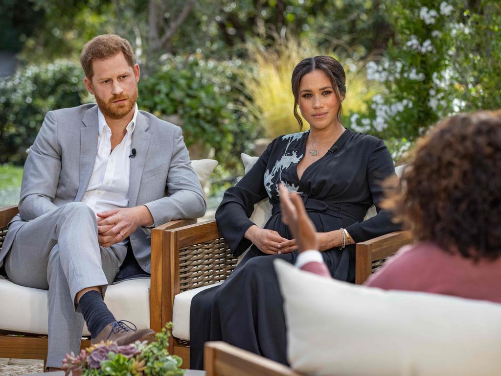 Oprah Winfrey’s interview with Prince Harry and Meghan Markle was watched by millions of people around the globe. Picture: AFP