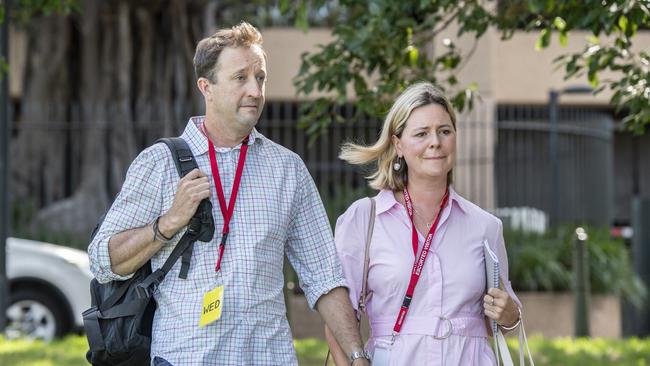 Elouise and Danny Massa, the parents of the boy who died after negligence at Northern Beaches hospital. Picture: NewsWire / Monique Harmer