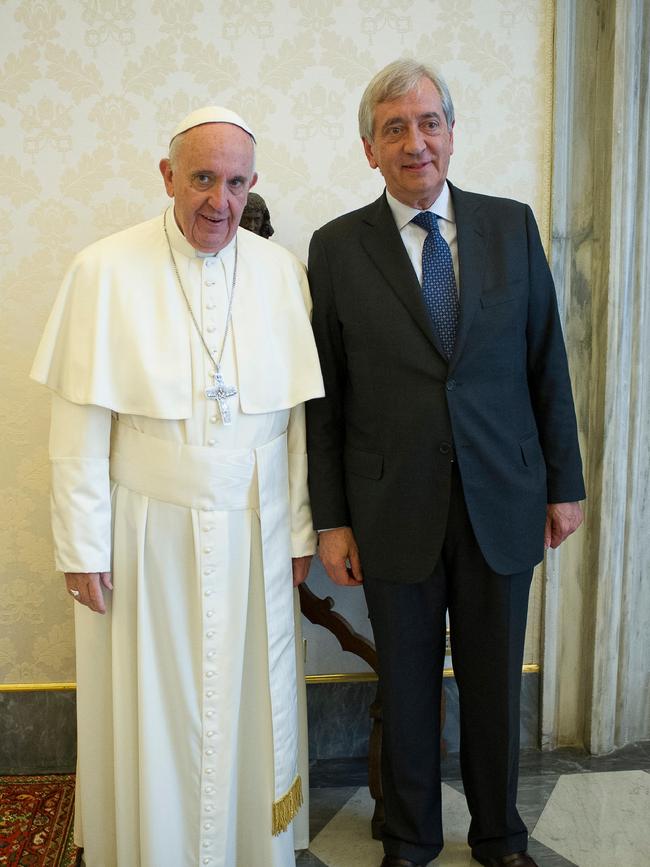 Pope Francis with Mr Milone.