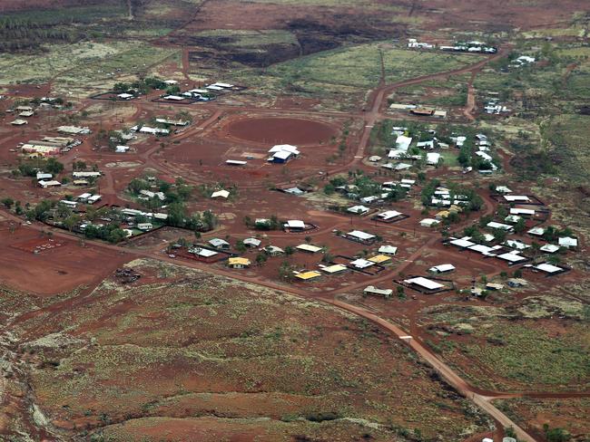 Balgo (Wirramanu) Remote Community. from the air