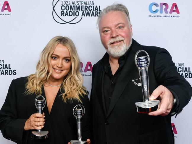 KIIS FM breakfast hosts Jackie "O" Henderson and Kyle Sandilands at the Australian Commercial Radio Awards. Picture: Supplied