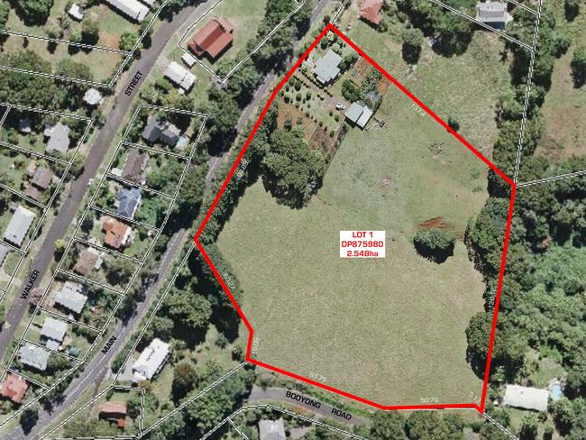 A DA has been received by Lismore City Council for a five lot sub division on Main St, Clunes.