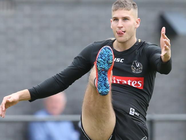 Brayden Sier at Collingwood training. Picture: Michael Klein