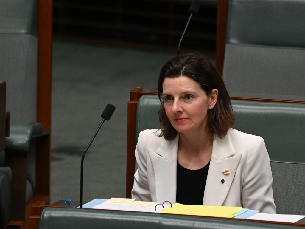 Allegra Spender MP during Question Time at Parliament House Canberra. Picture: Martin Ollman