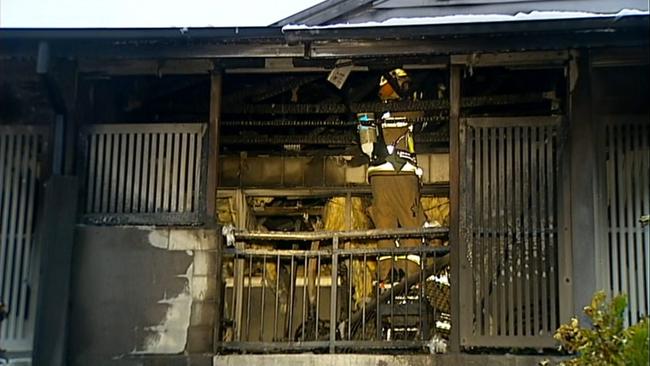 A man has been charged after a fire took hold of a Yeronga unit block in the early hours of Sunday morning. Picture: Facebook/7News Brisbane