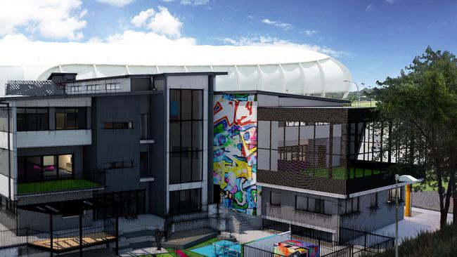 An artist impression of the new Arcadia College campus in Robina