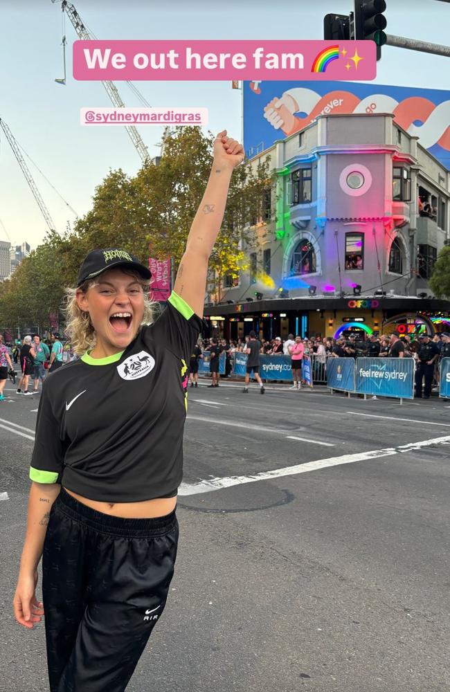 US pop star JoJo Siwa’s Australian partner, Kath Ebbs, was also down under for the event. Picture: Instagram/kathebbs