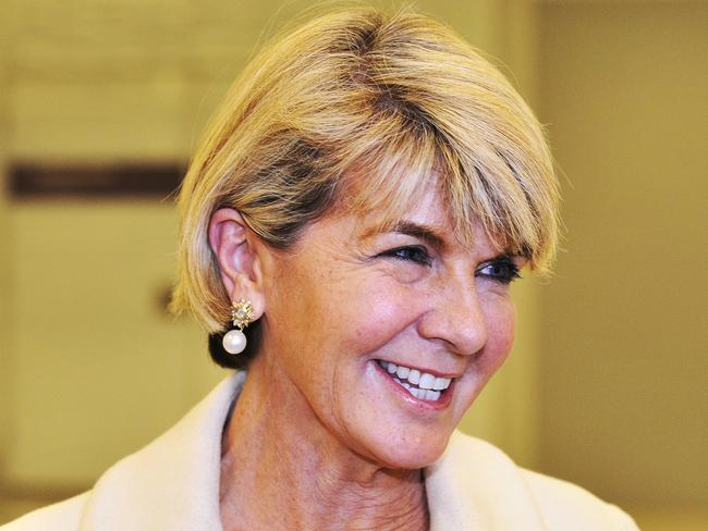 Julie Bishop is back home at Perth. Picture: Richard Hatherly