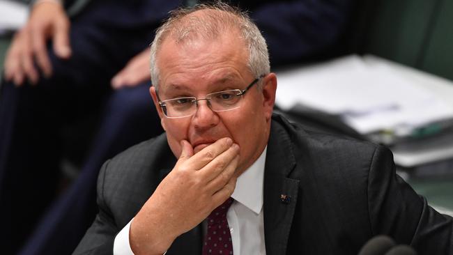 Prime Minister Scott Morrison in Parliament House. Picture: AAP IMAGE/MICK TSIKAS