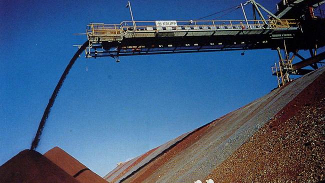 Rio Tinto’s Yandicoogina iron ore mine in Western Australia produces about 55 million tonnes a year.