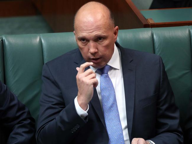 Home Affairs Minister Peter Dutton could be wiped out. Picture: Gary Ramage