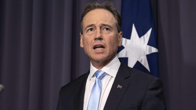 Health Minister Greg Hunt. Picture: NCA NewsWire/Gary Ramage