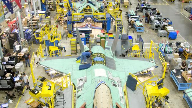 A Lockheed Martin processing plant for the newest range of joint stealth fighter jets.