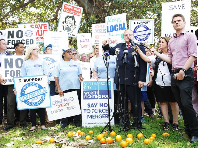 The Save our Councils Coalition protesting ahead of the Orange by-election.