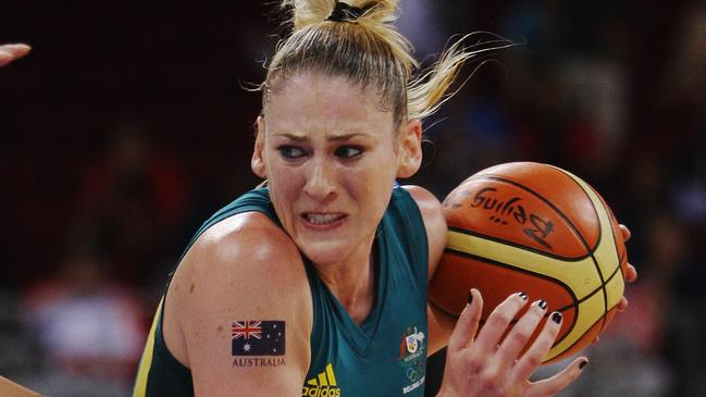 Beijing Olympics 2008. Day 13. Basketball. Women's semi-final  - Australia vs China match. Australia's basketballer Lauren Jackson.