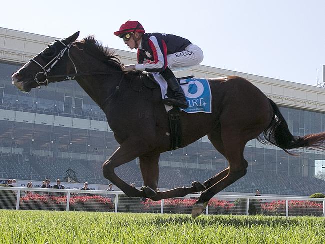 Ben Allen and Waging War combine to win the VOBIS Gold Mile. Picture: AAP