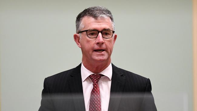 Queensland Deputy Leader of the Opposition Tim Mander speaks during Question Time. Photo: NCA NewsWire/Dan Peled