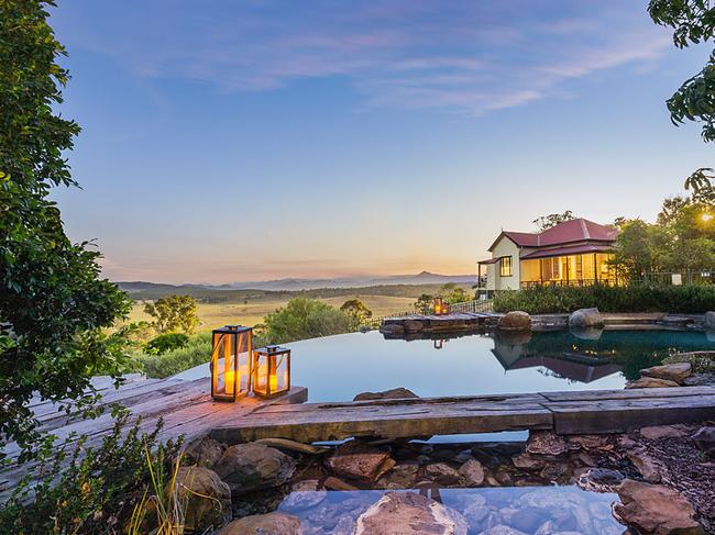 A supplied image obtained Wednesday, Mar. 1, 2017 of a swimming pool at Spicers Hidden Vale. The luxury resort is in the midst of the Lockyer Valley, Queensland. (AAP Image/Outrigger Resorts) NO ARCHIVING, EDITORIAL USE ONLY