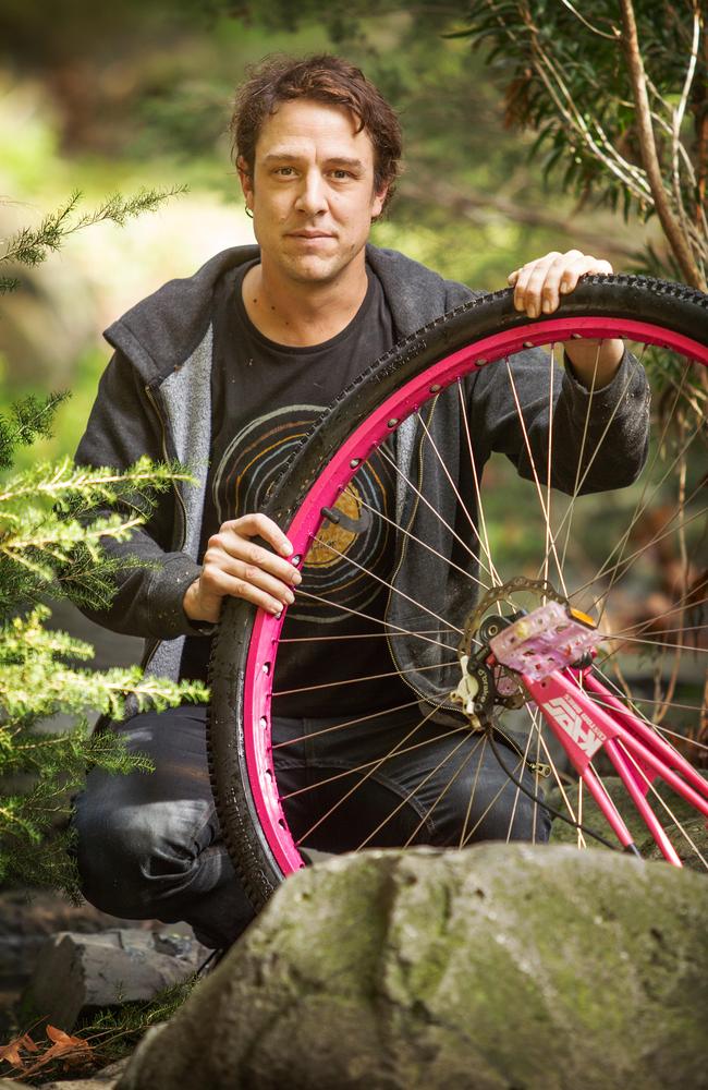 Samuel Johnson's road a unicycle around Australia and raised $1.5m for cancer research. Picture: Sarah Matray