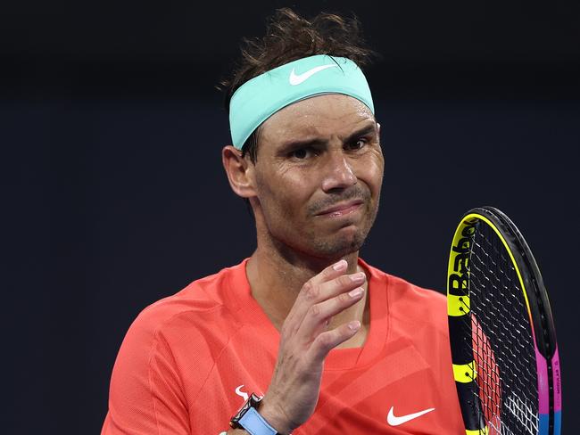 Rafael Nadal lost a 3hr 25min marathon match to Australian Jordan Thompson in the quarter-finals of the Brisbane International. (Photo by Chris Hyde/Getty Images)