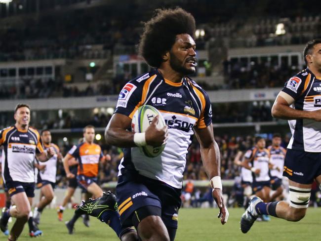 Henry Speight in full flight for the Brumbies. Picture: Getty Images