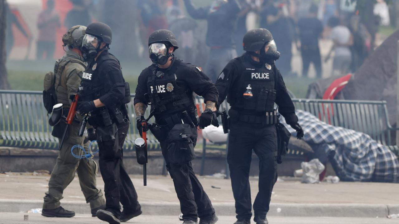 Scenes of mayhem have been playing out in the US. Picture: David Zalubowski/AP