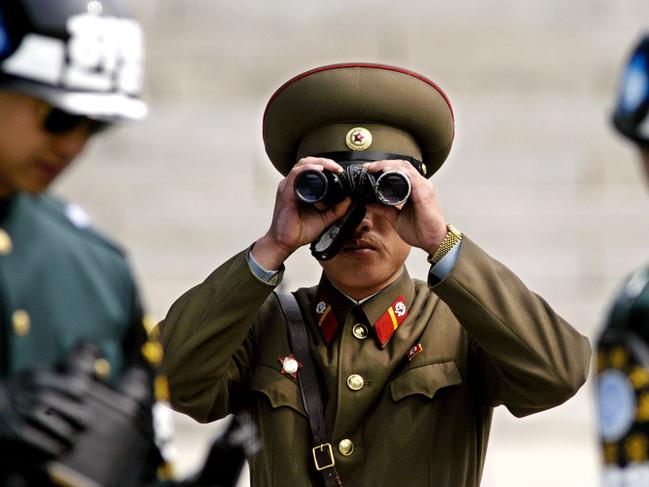 Tell me that’s not high fashion: a North Korean soldier. Picture: AP