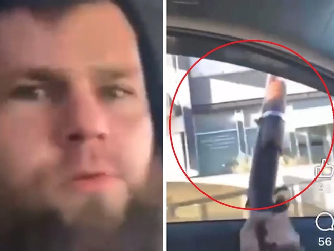 Shocking video has emerged of a man allegedly discharging a firearm in Coal Point, in NSW’s Hunter Region, before remarking “oops”.
