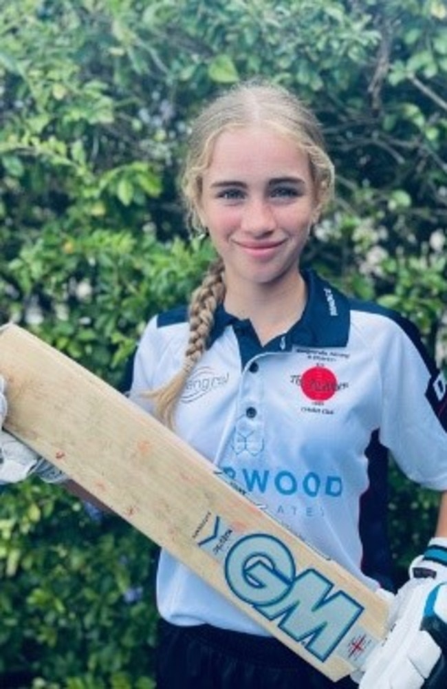 South Coast 13-15 years girls cricket team. Pictured: Elliana Buxton