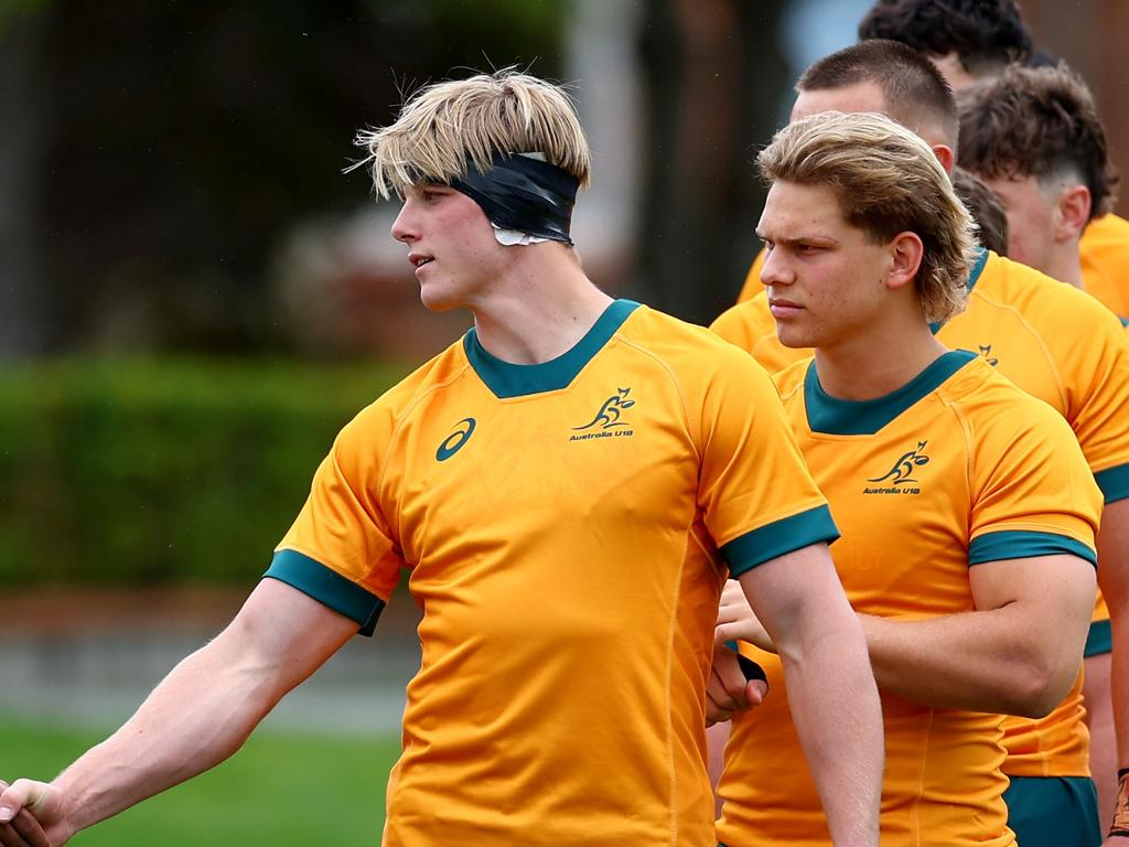 Australia’s under-18s captain Thomas Robinson before the match between Australia U18s and New Zealand Barbarians. Picture: Getty Images