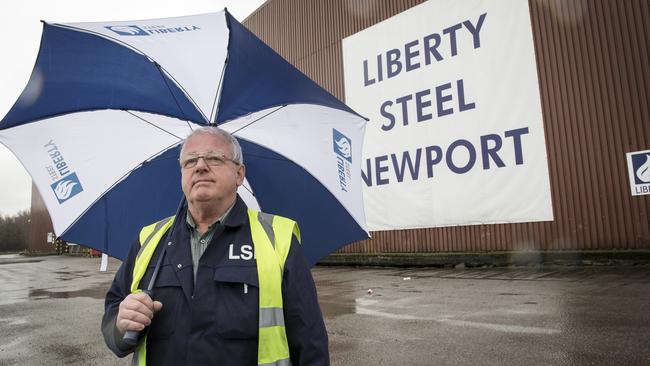 Ray Phillips, 66, was kept on Liberty's books at half pay while the Liberty Steel mill was mothballed. Portrayed at the Liberty Steel plant owned by Sanjeev Gupta in Newport, Wales, UK. Picture: Ella Pellegrini