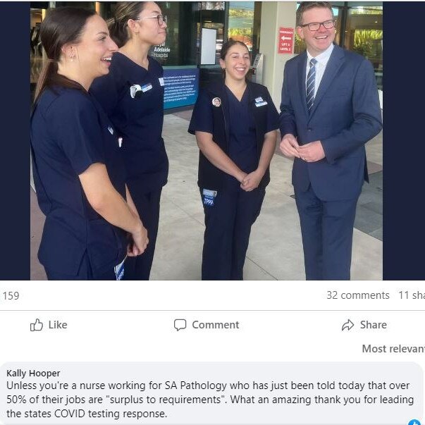 A comment on Chris Picton's Facebook page in response to Chris Picton’s post that said: “Today 360 new nurses are starting their new jobs. And we’re giving ALL our nurses a pay rise ... THANK YOU - to all our nurses. Today, tomorrow and every day.”