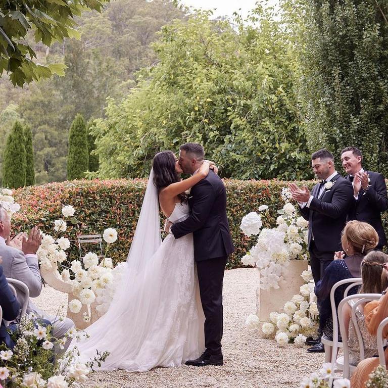 James Tedesco and his wife Maria were married in the Hunter Valley. Picture: Instagram