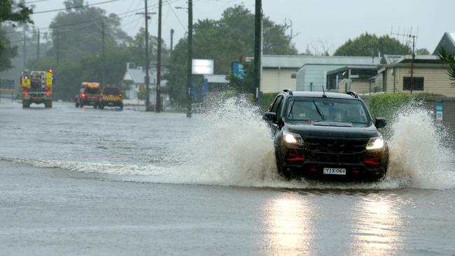 Heavy rain continues to batter the NSW mid north coast causing major flooding in Port Macquarie and surrounding towns. Picture: Nathan Edwards