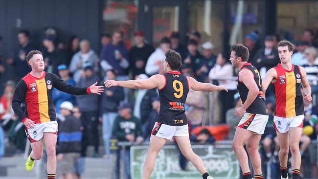 St Joseph's got over the line in a classic. Picture: Alan Barber