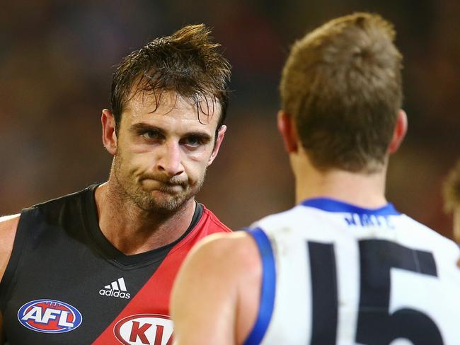 Jobe Watson — disappointed by his team’s performance, or by Ticketek’s fees? We’ll never know.