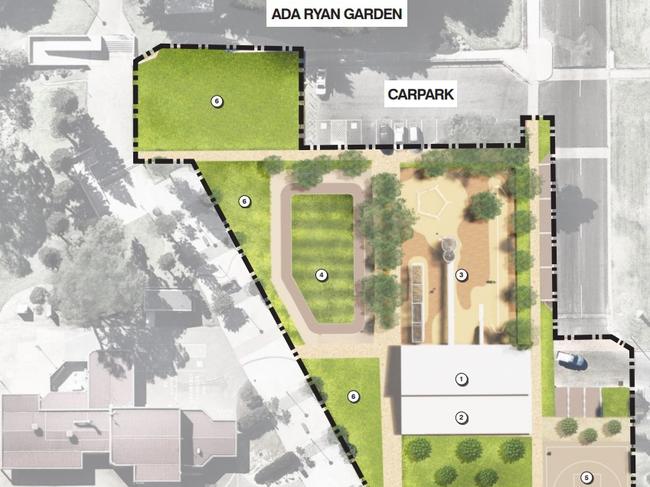 A map of the proposed Whyalla Beach Plaza &amp; Play Precinct. Picture: Supplied