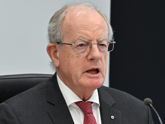 Inaugural commissioner Paul Brereton makes the opening address of the National Anti-Corruption Commission (NACC) in Canberra, Monday, July 3, 2023. (AAP Image/Mick Tsikas) NO ARCHIVING