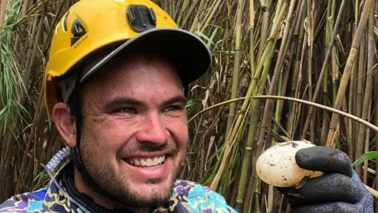 Chris “Willow” Wilson was collecting eggs from the helicopter when it crashed near the King River in February 2022, killing him. Picture: Supplied