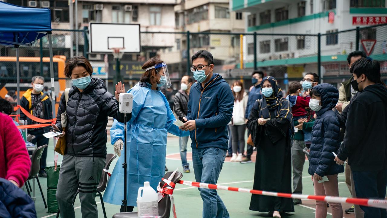 Hong Kong announces mandatory Covid testing for its entire population as it buckles under the surge of Omicron: Picture: Getty Images.