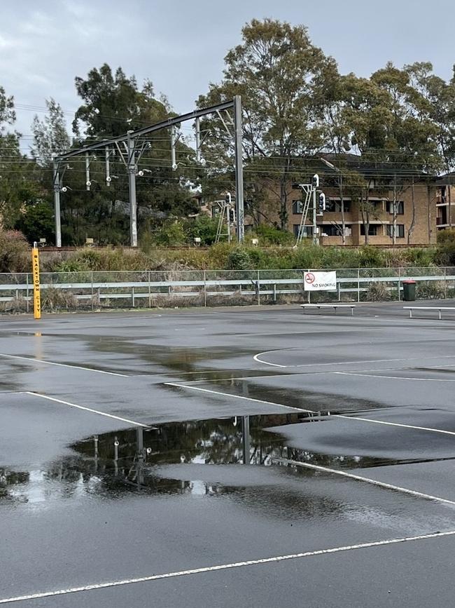 An example of how the courts look following rain events.