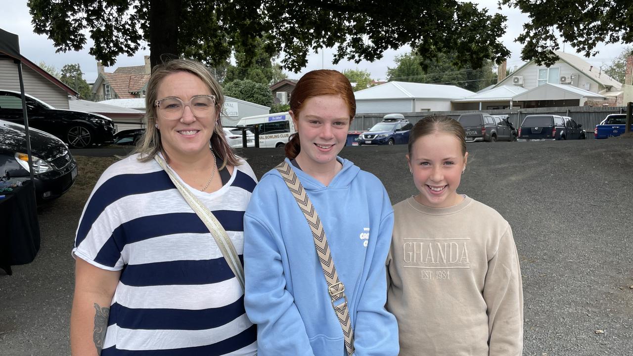 Rennae Hocking, Charlotte Hocking and Skyla Robertson at the Ballarat Gift. Picture: Shane Jones.