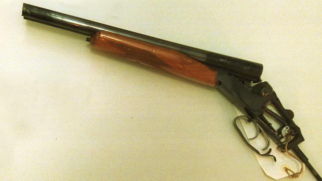 The modified shotgun used to kill Robert Sabeckis.