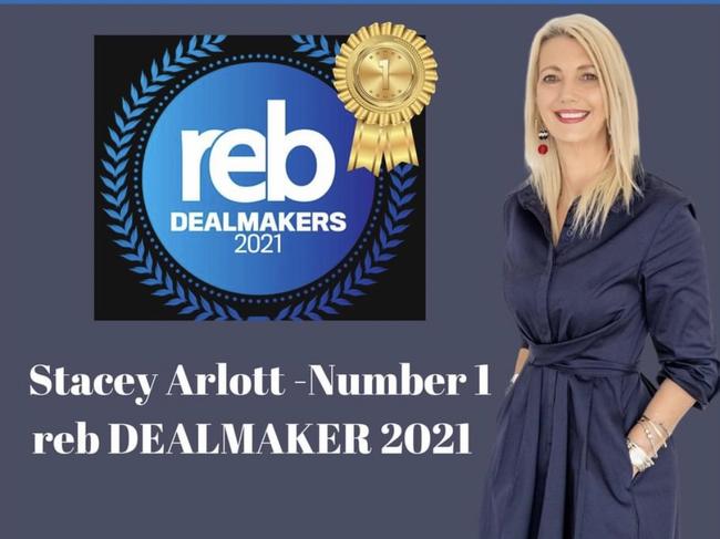 Mackay’s Re/max Results: Stacey Arlott takes out the Real Estate Business Number 1 Dealmaker award, 2021. Picture: Contributed