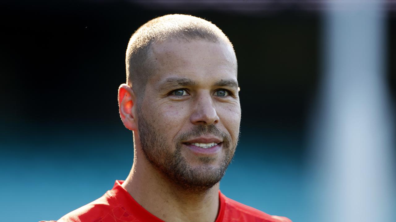 Lance Franklin ahead of his press conference. Photo by Phil Hillyard